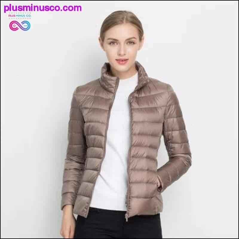 Ultra Light White Duck Down Jacket Slim Women Winter Puffer - plusminusco.com