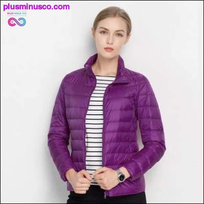Ultra Light White Duck Down Jacket Slim Women Winter Puffer - plusminusco.com