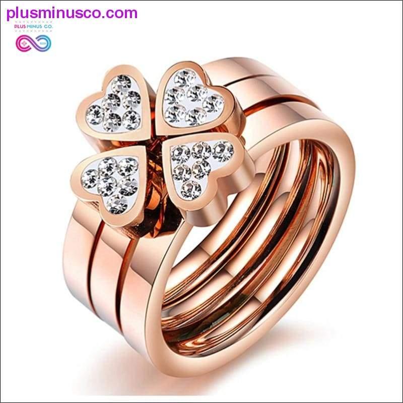 Unique 3-in-1 Heart Rings For Women Surgical Steel Nickle - plusminusco.com