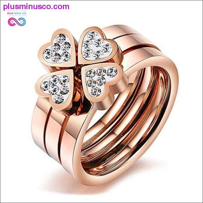 Unique 3-in-1 Heart Rings For Women Surgical Steel Nickle - plusminusco.com