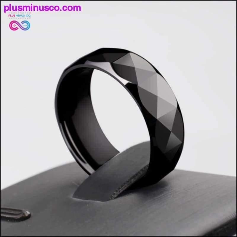 Jedinečný dizajn Black Ceramic Dome Band pánsky prsteň na párty - plusminusco.com