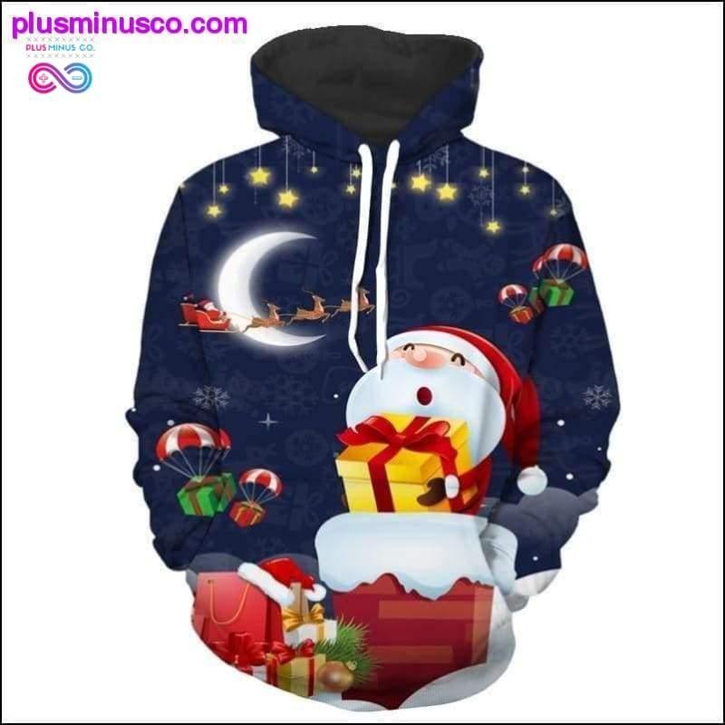 Unisex 3d Santa Claus print Hoodies Ideal Christmas Gift - plusminusco.com