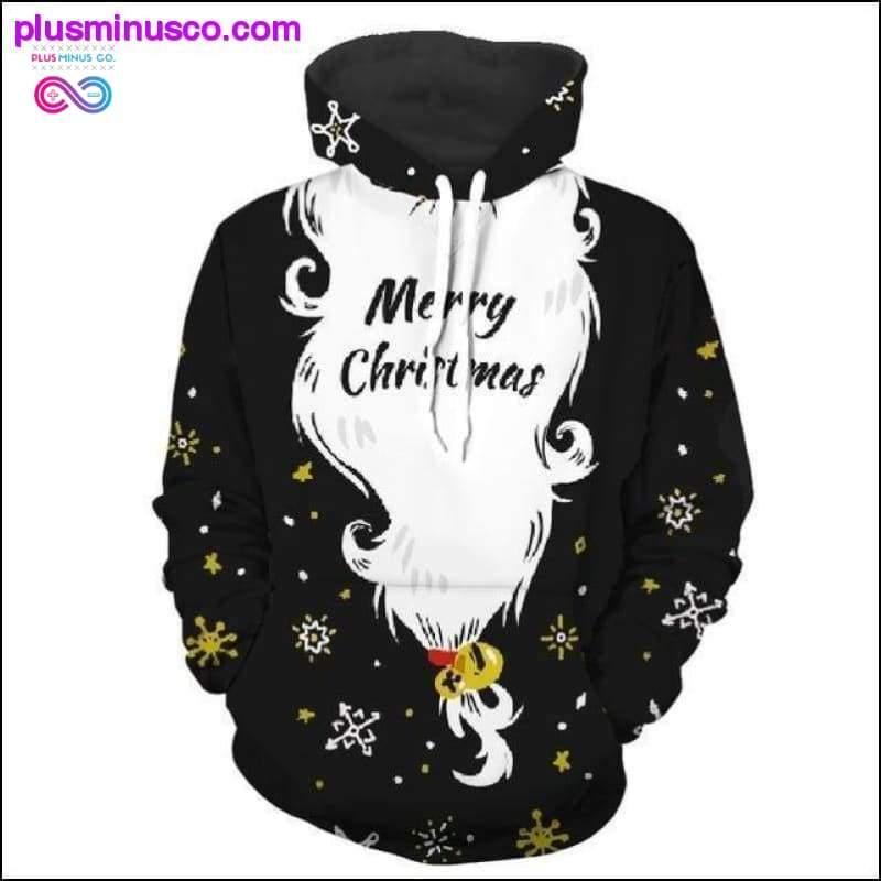Unisex 3D-Kapuzenpullover mit Weihnachtsmann-Aufdruck, ideales Weihnachtsgeschenk – plusminusco.com