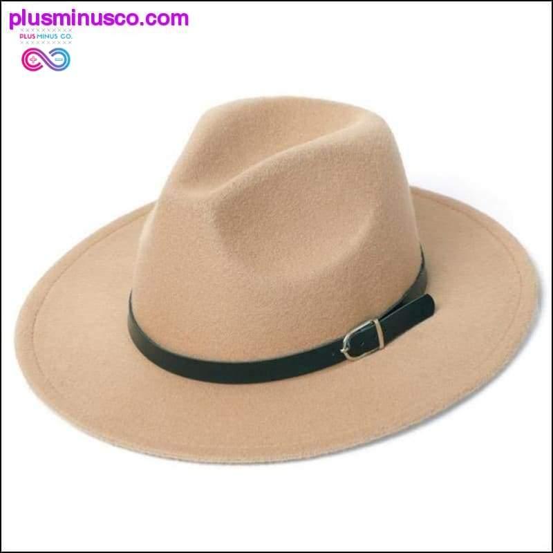 Sombrero Fedora unisex Sombreros de fieltro de lana de imitación de invierno para - plusminusco.com