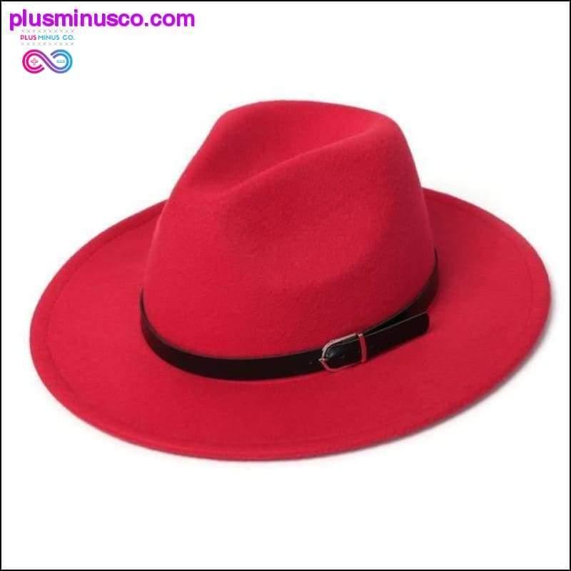 Unisex Fedora Hat Winter Imitation Wool Felt Hats for - plusminusco.com