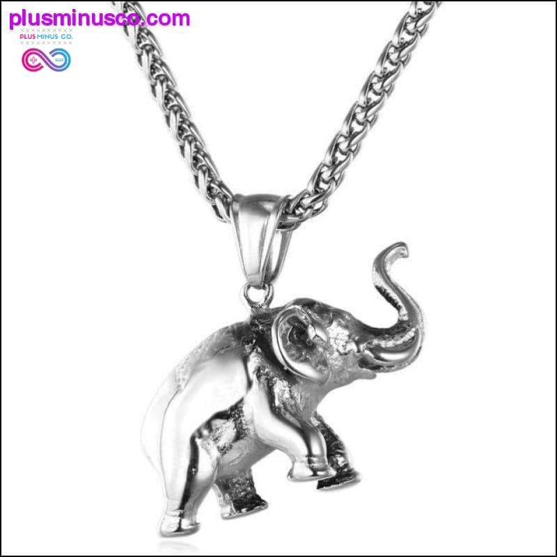 Unisex náhrdelník se sloním zlatem z nerezové oceli a - plusminusco.com