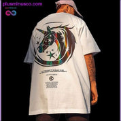 Unisex Unicorn Reflective Print Casual T Shirt Men Women - plusminusco.com