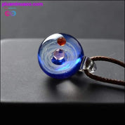 Universe Glass Bead Planets Pendant Necklace Galaxy Rope - plusminusco.com