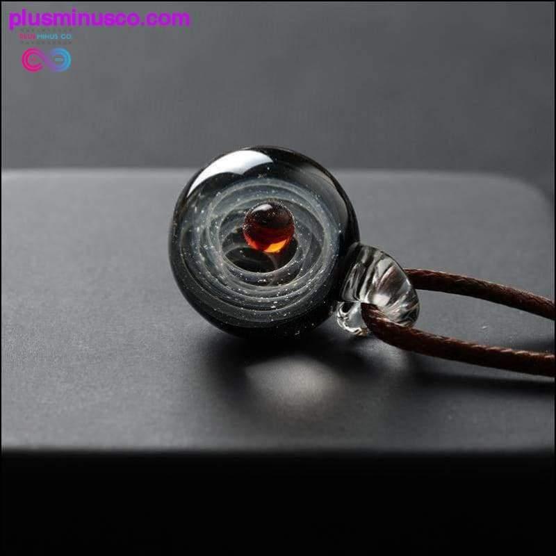Universe Glass Bead Planets Pendant Necklace Galaxy Rope - plusminusco.com