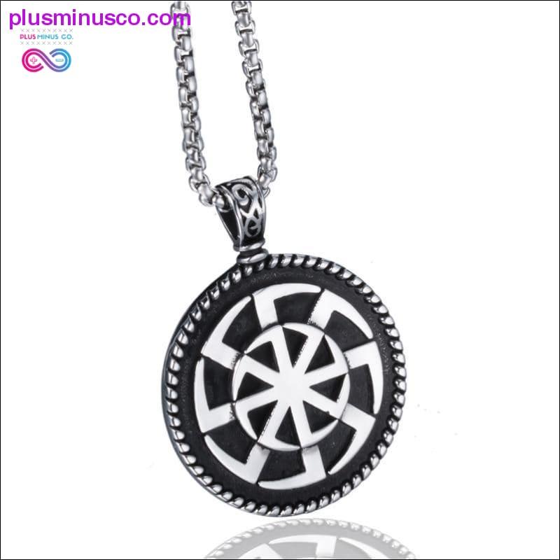 Viking Pendant Necklace Kolovrat Shield Knot Slavic Amulet - plusminusco.com