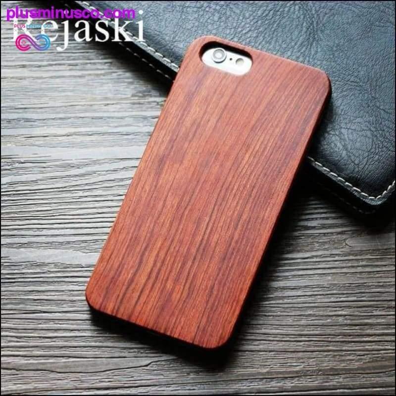 Funda de madera con diseños vintage para iPhone 5, 5S, SE, 6, - plusminusco.com