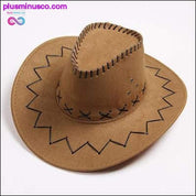Skórzany kapelusz kowbojski w stylu vintage, 16 kolorów - plusminusco.com
