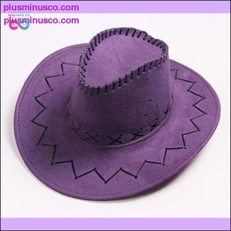 Vintage usnjen kavbojski klobuk 16 barv - plusminusco.com