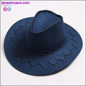 Vintage kožený kovbojský klobouk 16 barev - plusminusco.com
