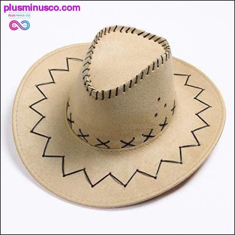 Vintage kožený kovbojský klobúk 16 farieb - plusminusco.com