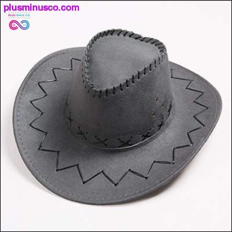 Vintage kožený kovbojský klobúk 16 farieb - plusminusco.com
