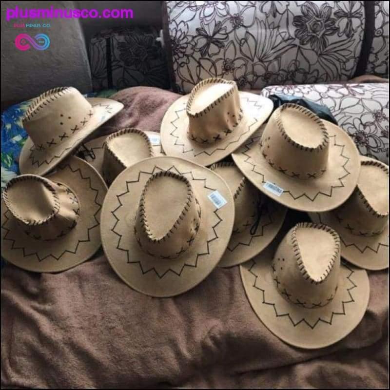 Vintage Leather Cowboy Hat 16 Colors - plusminusco.com