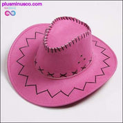 Винтидж кожена каубойска шапка 16 цвята - plusminusco.com