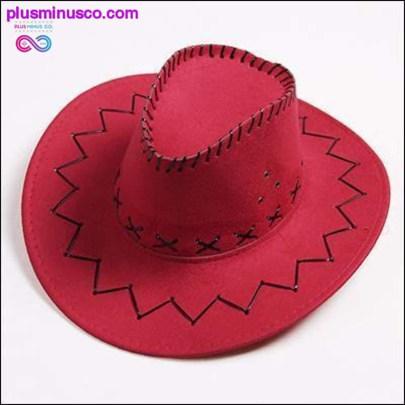 Vintage kožený kovbojský klobouk 16 barev - plusminusco.com