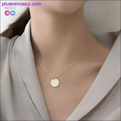 Vintage Halskette mit mehrschichtigem Kristallanhänger für Damen in Goldfarbe - plusminusco.com