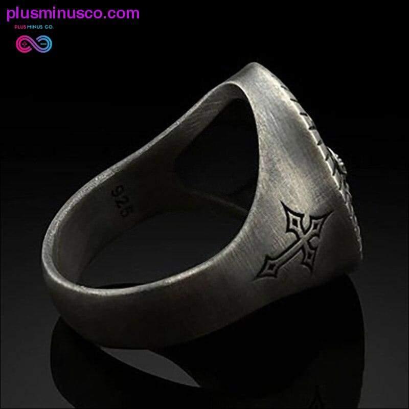 Vintage Silver Color Jesus Cross Ring Unisex Popular Fashion - plusminusco.com