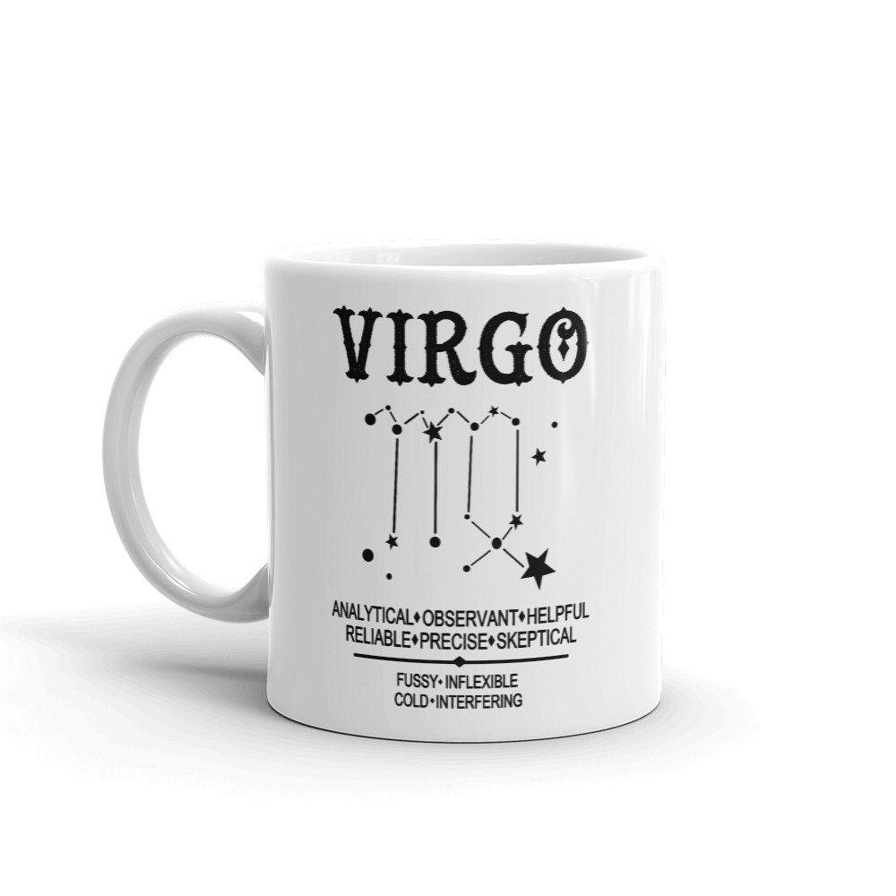 Virgo Mug Virgo Gifts - Virgo Constellation Coffee Mug - Analytical, precise , Virgo Qualtiies, September born Virgo Zodiac Coffee Mug - plusminusco.com