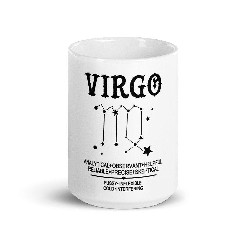 Virgo Mug Virgo Gifts - Virgo Constellation Coffee Mug - Analytical, precise , Virgo Qualtiies, September born Virgo Zodiac Coffee Mug - plusminusco.com