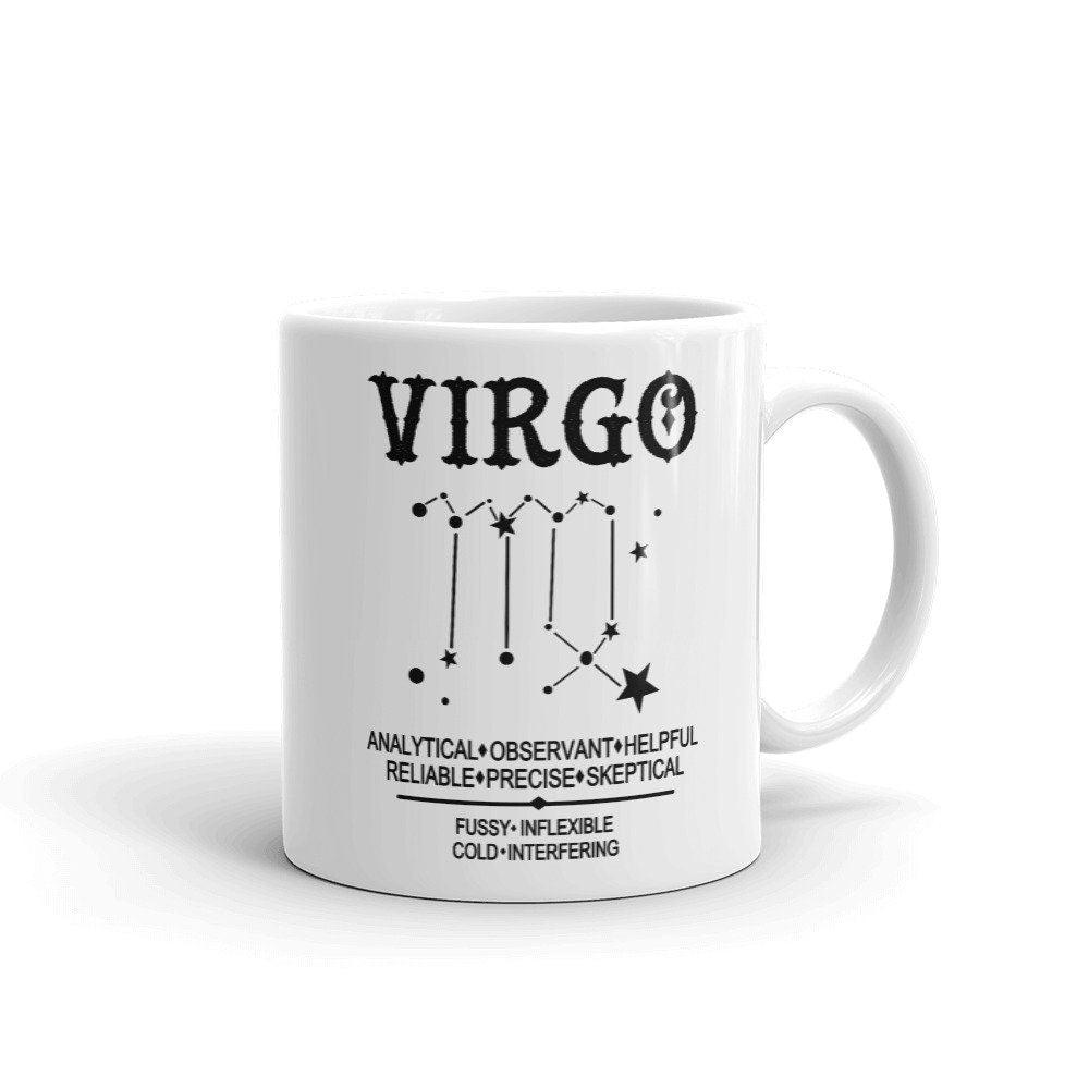 Virgo Mug Virgo Gifts - Virgo Constellation Coffee Mug - Analytical, precise , Virgo Qualtiies, September born Virgo Zodiac Coffee Mug - plusminusco.com