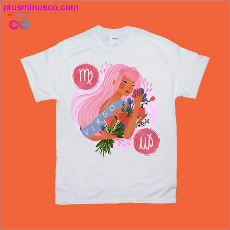 कन्या गुलाबी बालों वाली महिला टी-शर्ट - प्लसमिनस्को.कॉम