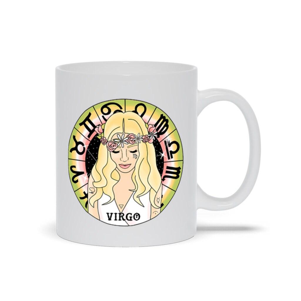 Virgo White Mugs,  Virgo gift ideas, Virgo Birthday Mug - plusminusco.com