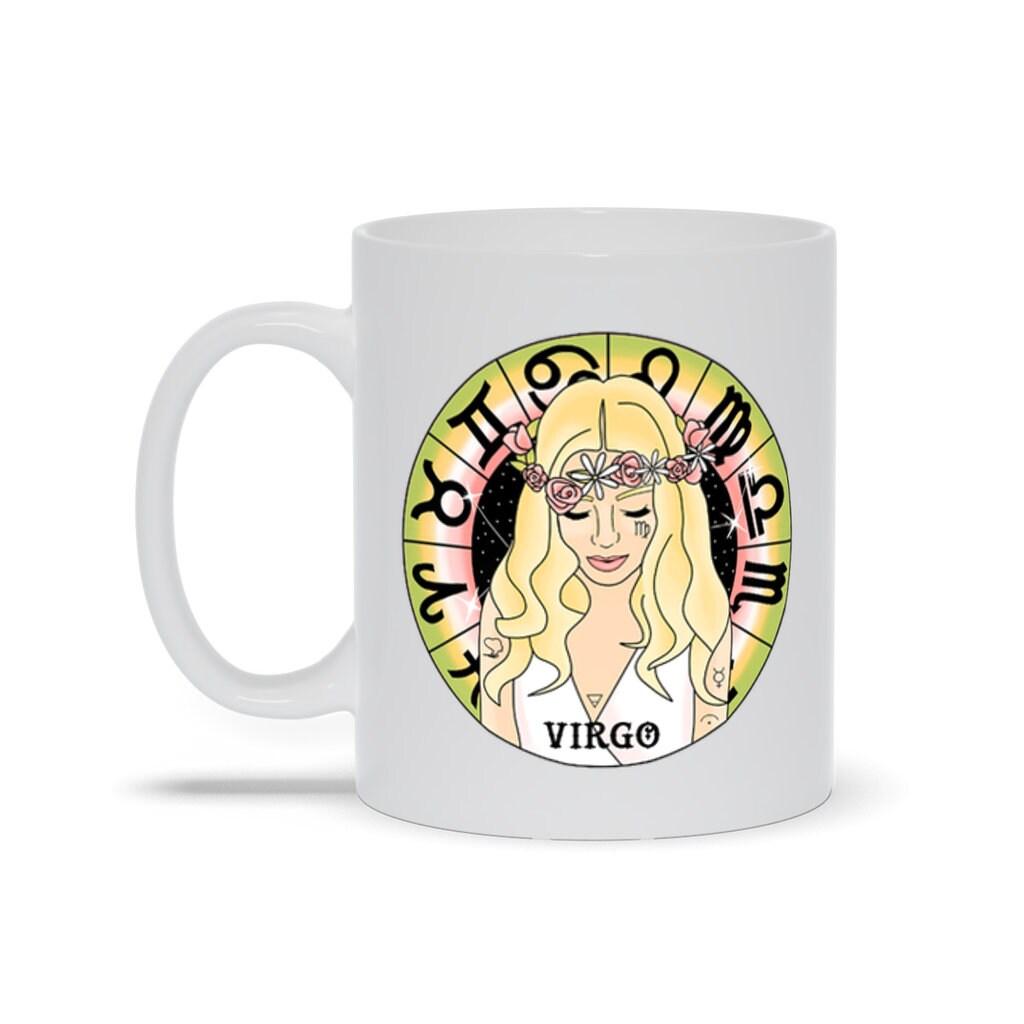 Virgo White Mugs,  Virgo gift ideas, Virgo Birthday Mug - plusminusco.com