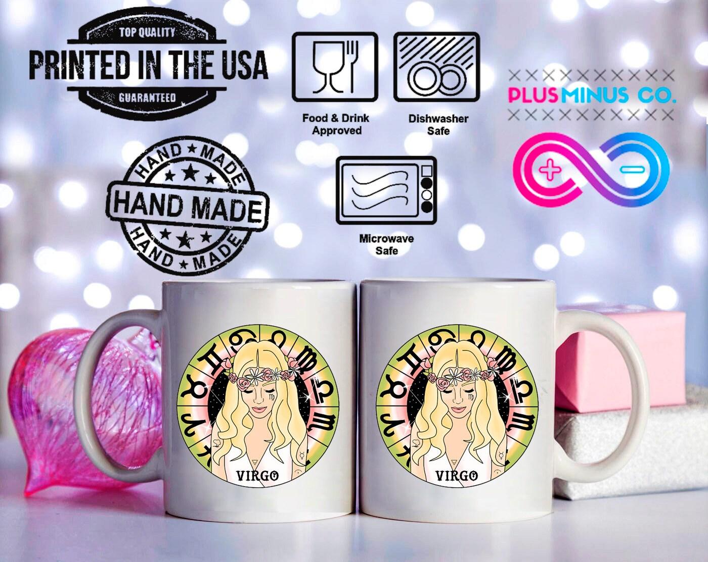 Virgo White Mugs,  Virgo gift ideas, Virgo Birthday Mug - plusminusco.com