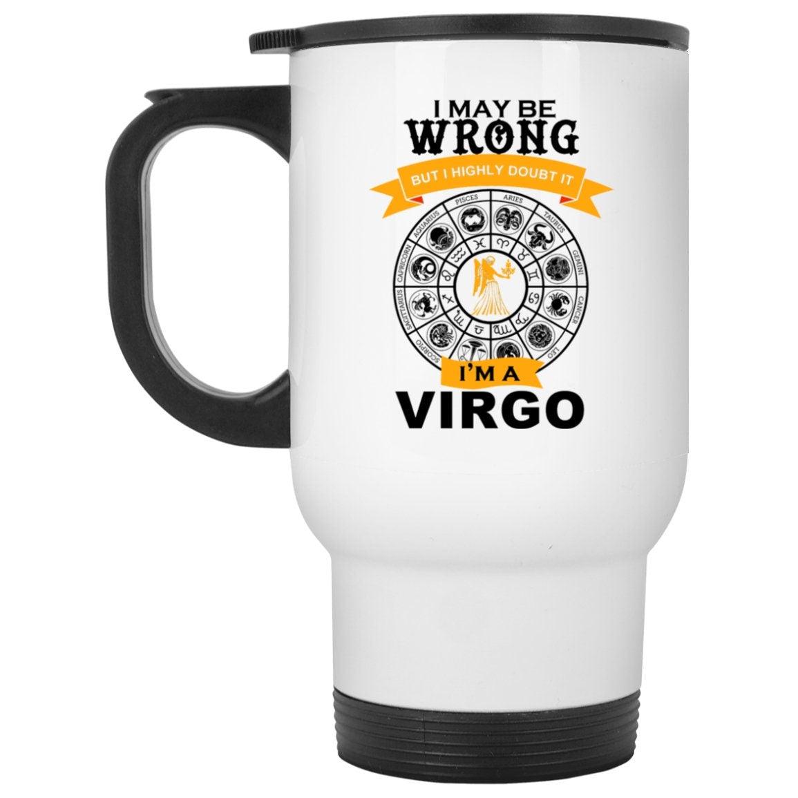 Virgo White Travel Mug,Zodiac Gifts For Virgo - Virgo Birthday Gift - Zodiac - plusminusco.com