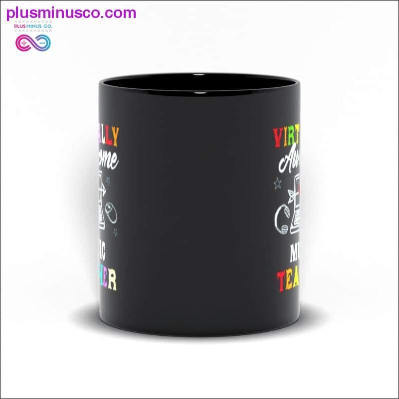 Virtually Awesome Music Teacher Black Mugs - plusminusco.com