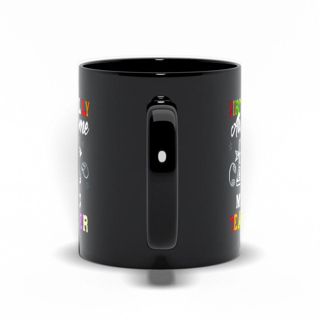 Virtually Awesome Music Teacher Black Mugs teacher birthday gift, back to school, teacher personalized gifts - plusminusco.com