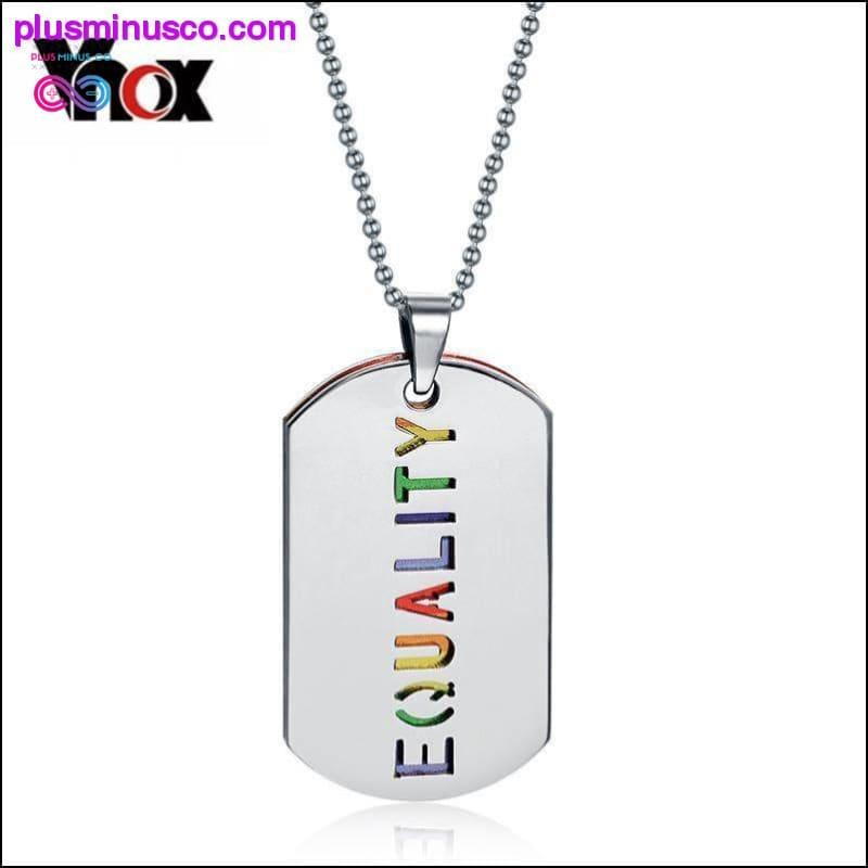 Vnox Double Layer LGBT Necklace Pendant Stainless Steel - plusminusco.com