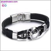 Vnox Lucky Vintage Men's Leather Bracelet Playing Cards Raja - plusminusco.com