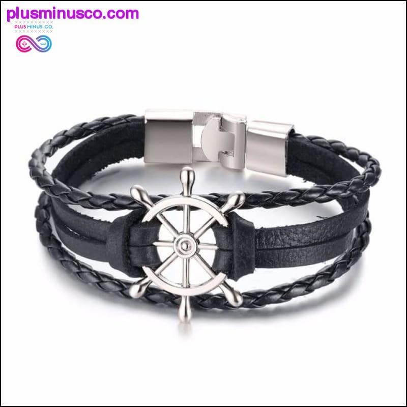 Vnox Lucky Vintage Men's Leather Bracelet Playing Cards Raja - plusminusco.com