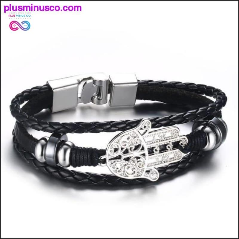 Vnox Lucky Vintage Men's Leather Bracelet Playing Cards Raja - plusminusco.com