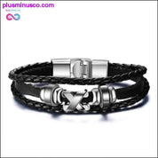 Vnox Lucky Vintage Men's Leather Bracelet Playing Cards Raja - plusminusco.com