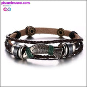Vnox Lucky Vintage Men's Leather Bracelet Playing Cards Raja - plusminusco.com
