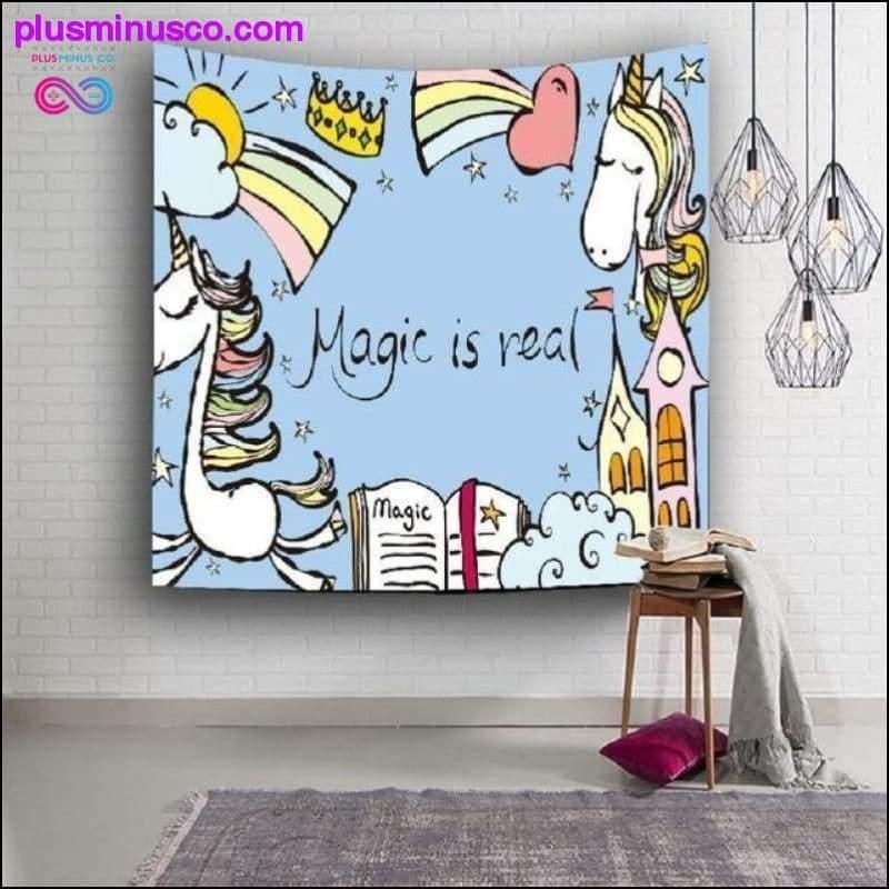 Viseča tapiserija srčkanega samoroga/podloga za jogo/brisača za plažo - plusminusco.com
