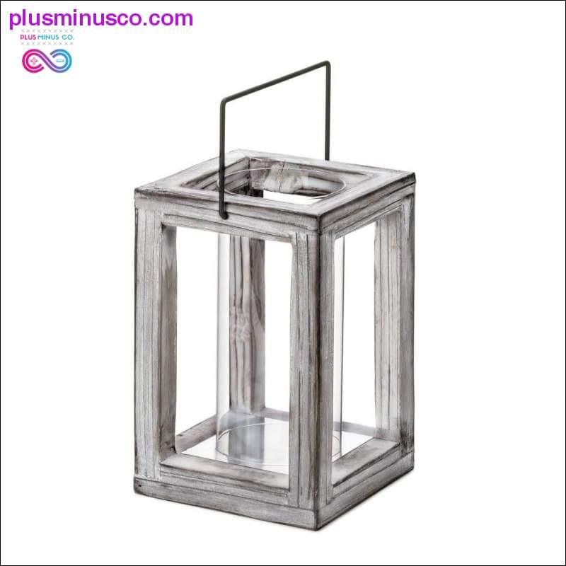 Weathered Garden Wooden Lantern ll Plusminusco.com - plusminusco.com