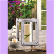 Weathered Garden Wooden Lantern ll Plusminusco.com - plusminusco.com