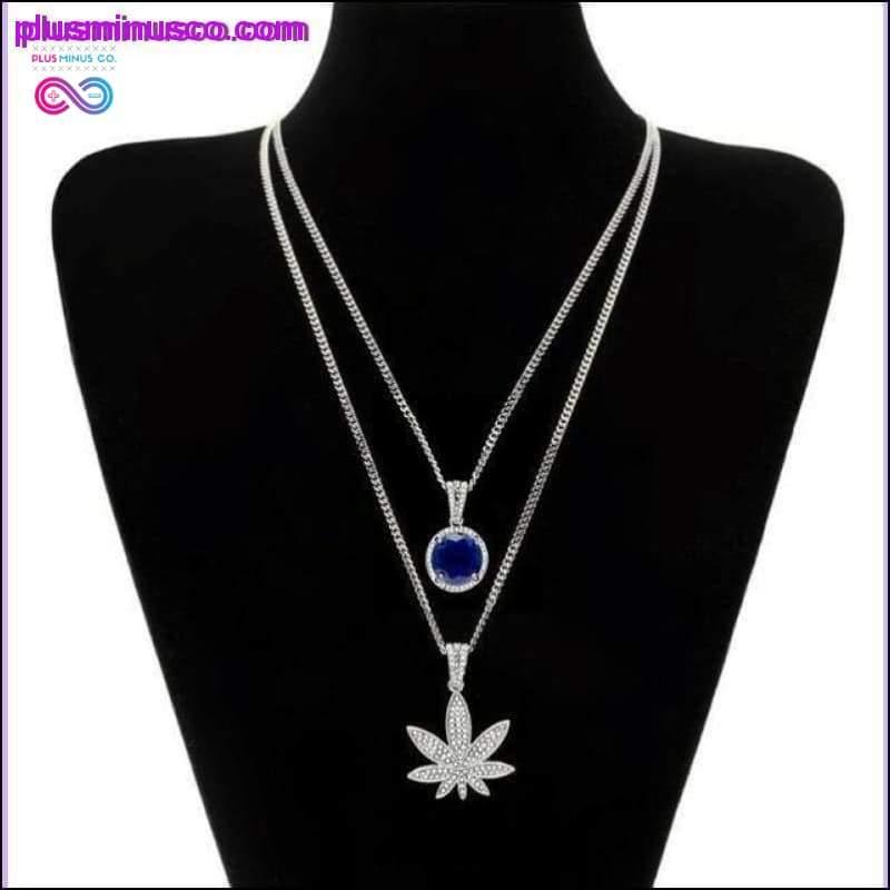 Weed Pendant Necklace With 24" Cuban Chain Hiphop Rapper - plusminusco.com