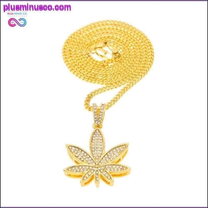 Weed Pendant Necklace With 24" Cuban Chain Hiphop Rapper - plusminusco.com