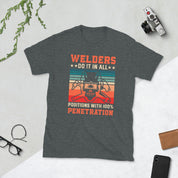 Welder 100% 침투력으로 모든 자세에서 가능합니다. 남여공용 티셔츠 티셔츠 - plusminusco.com