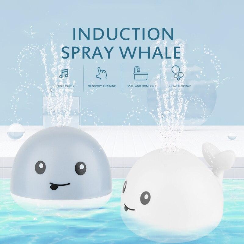 Whale Electric Induction Sprinkler Music Colorful Light Water Toy - plusminusco.com