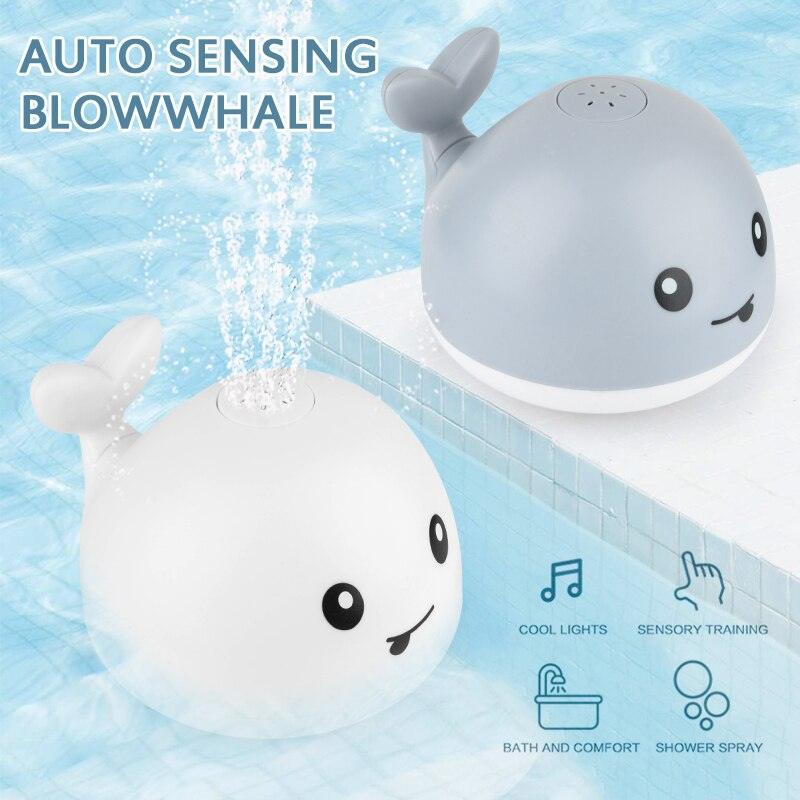 Whale Electric Induction Sprinkler Music Colorful Light Water Toy - plusminusco.com