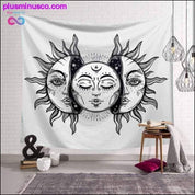 White Black Sun Moon Mandala Tapestry Wall Hanging Celestial - plusminusco.com